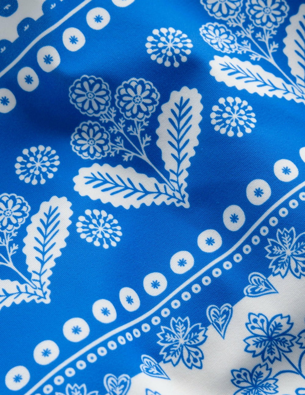 Sunsafe Patterned Rash Vest-Azure Blue Woodblock / Boden Sale