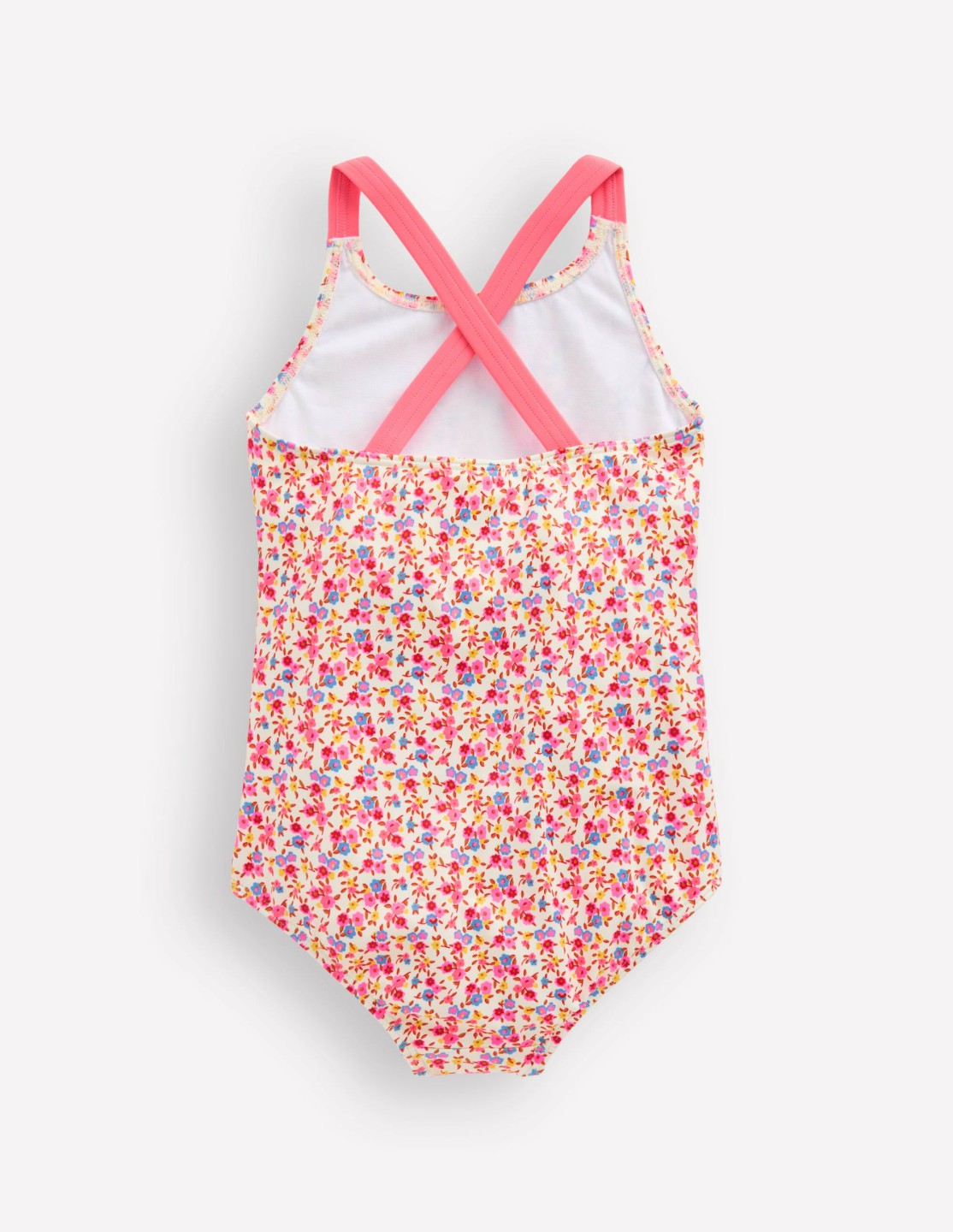 Cross-Back Printed Swimsuit-Papyrus Ditsy Floral / Boden Online