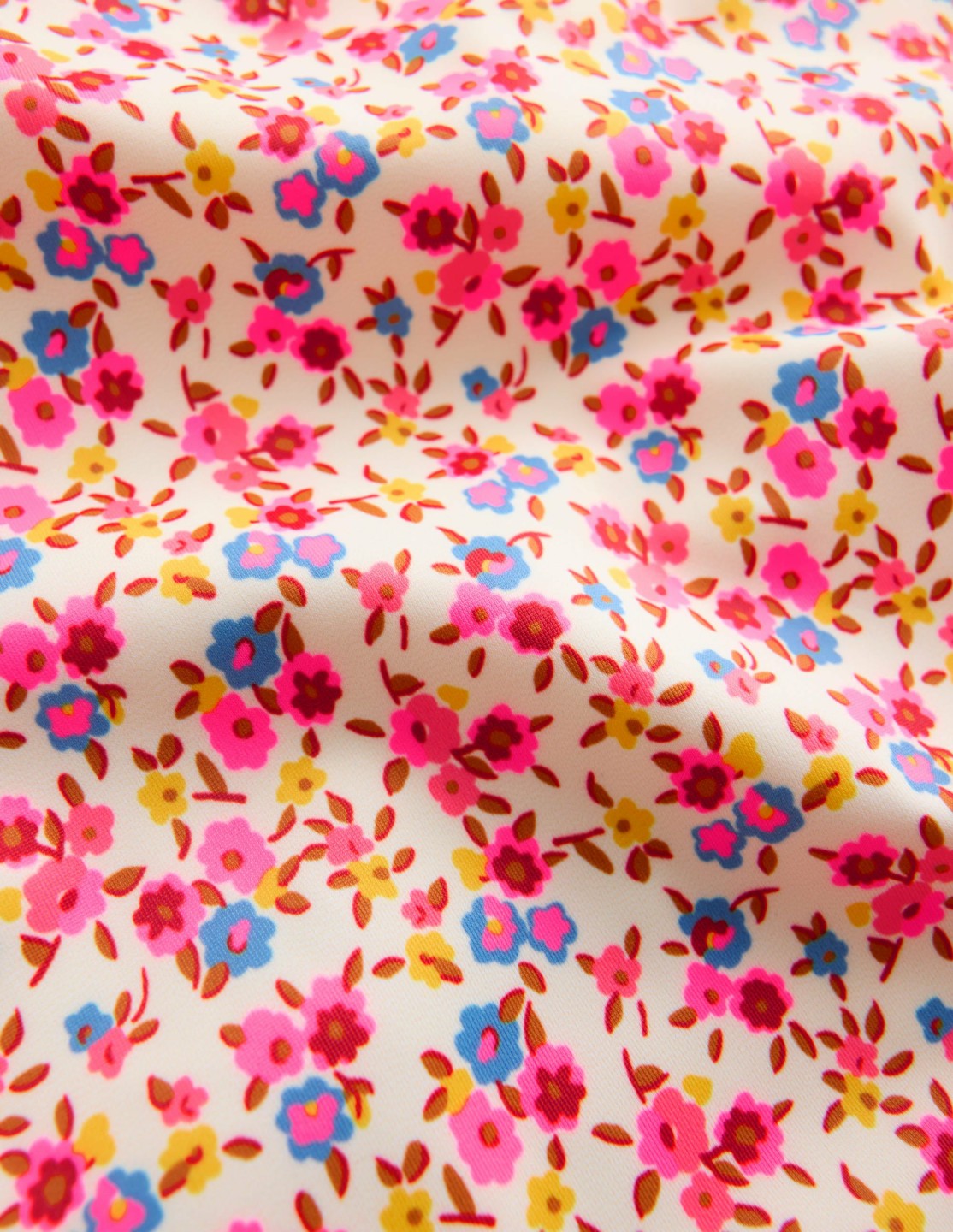 Cross-Back Printed Swimsuit-Papyrus Ditsy Floral / Boden Online