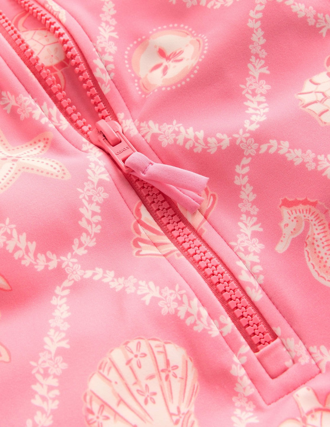 Short-sleeved Swimsuit-Salmon Pink Shell Tile / Boden On sale