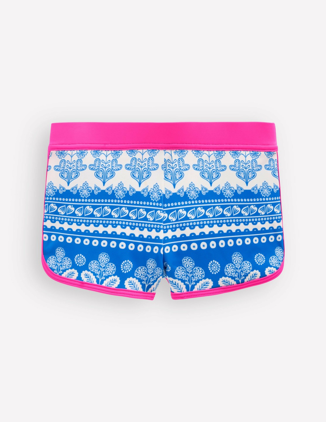 Patterned Swim Shorts-Azure Blue Woodblock / Boden us