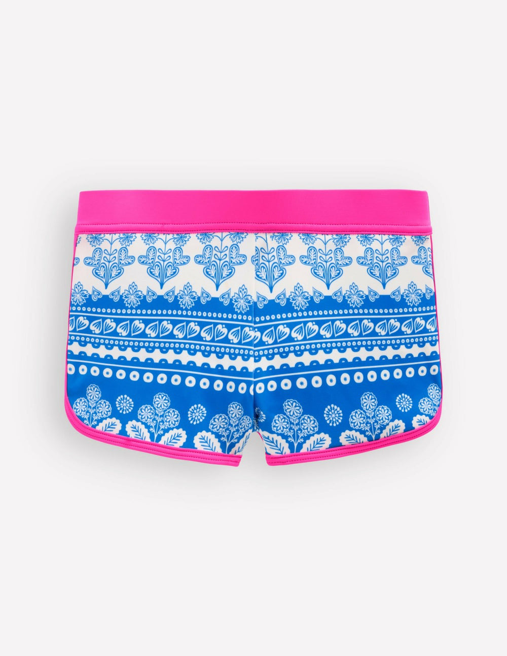 Patterned Swim Shorts-Azure Blue Woodblock / Boden us