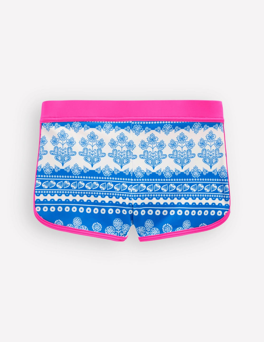 Patterned Swim Shorts-Azure Blue Woodblock / Boden us