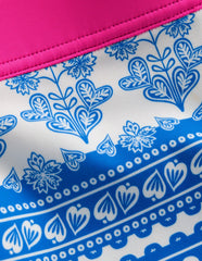 Patterned Swim Shorts-Azure Blue Woodblock / Boden us