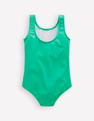 Scoop Back Appliqué Swimsuit-Aquamarine Blue Fish / Boden us