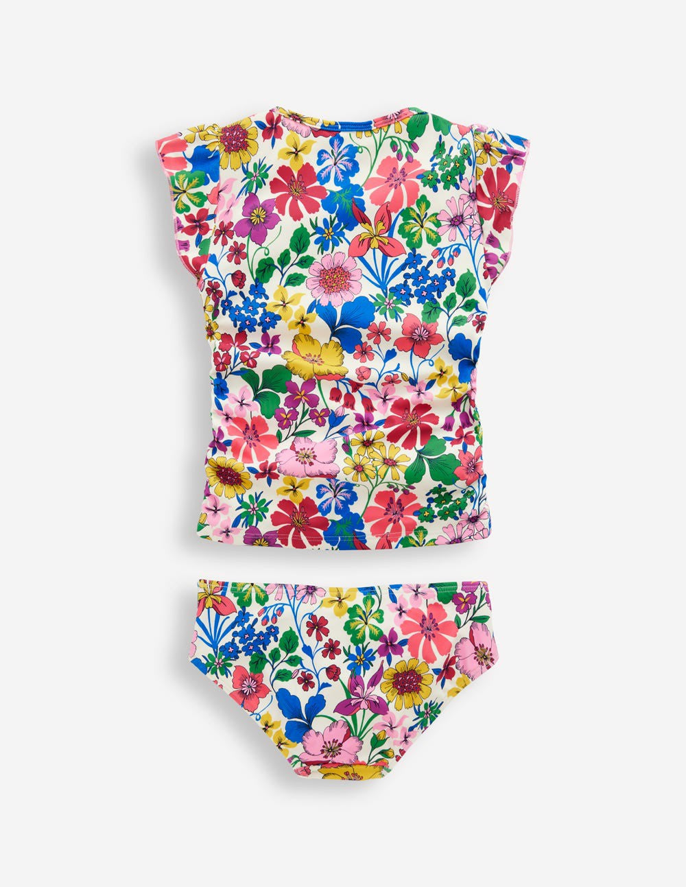 Ruched Tankini Set-Multi Rainbow Floral / Boden