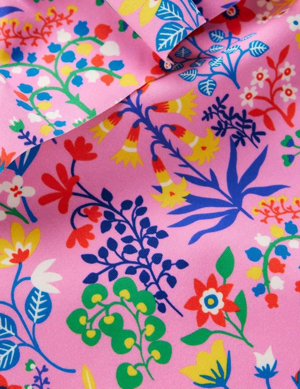 Lila One Shoulder Swimsuit-Meadowsweet Pink Garden Floral / Boden Online