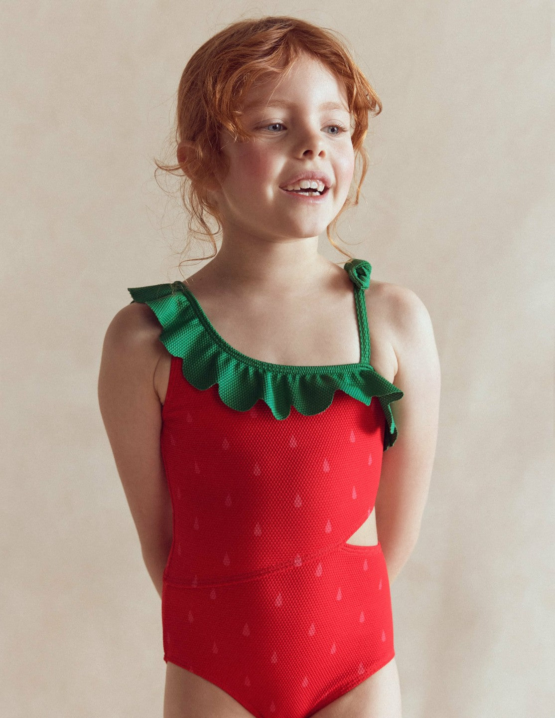 Lettice Cut Out Swimsuit-Strawberry / Boden Outlet