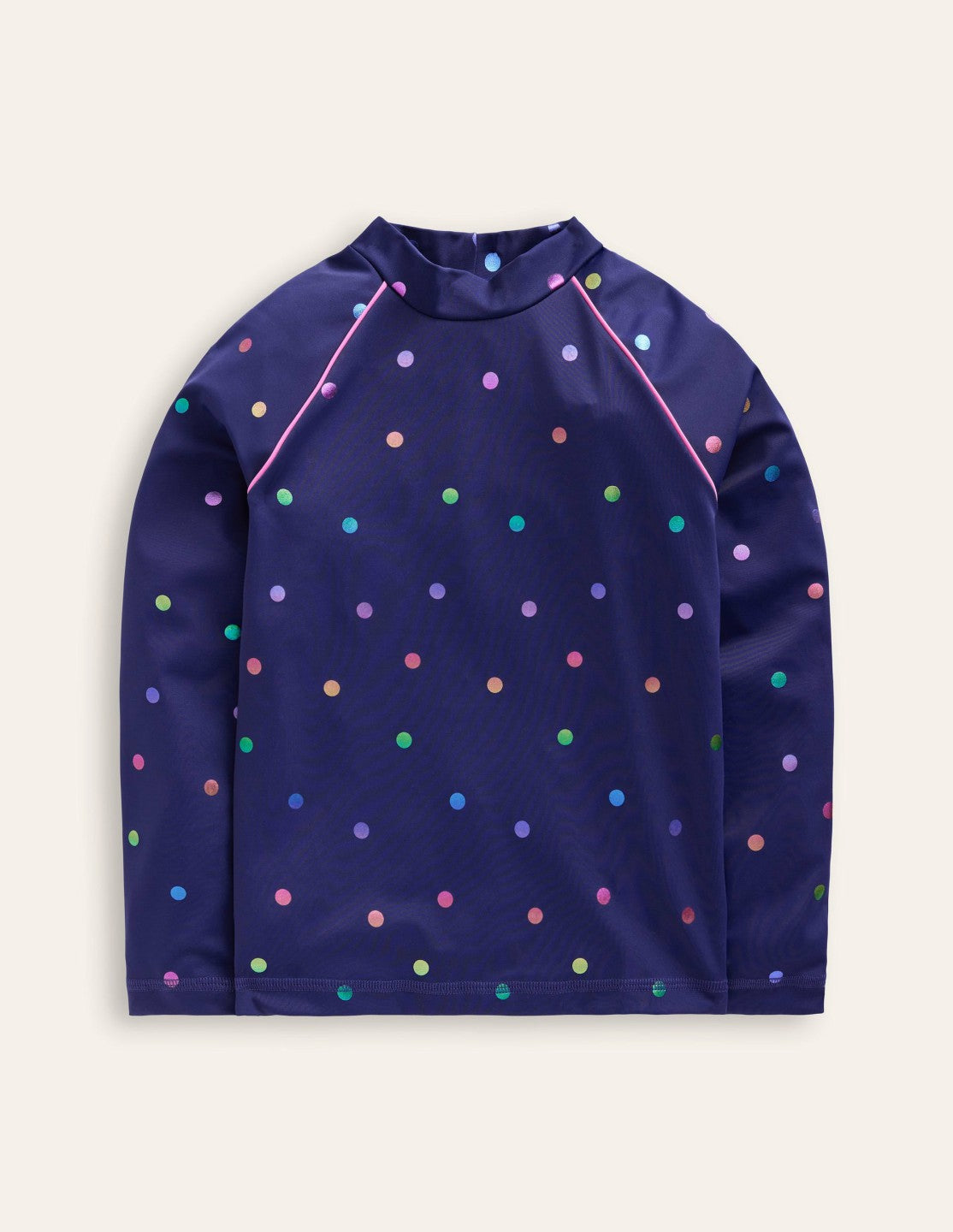 Sunsafe Patterned Rash Vest-Rainbow Foil Confetti Spot / Boden us