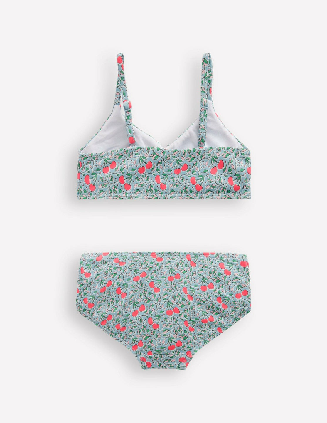 Ruched Bikini-Misty Blue Cherry Vine / Boden
