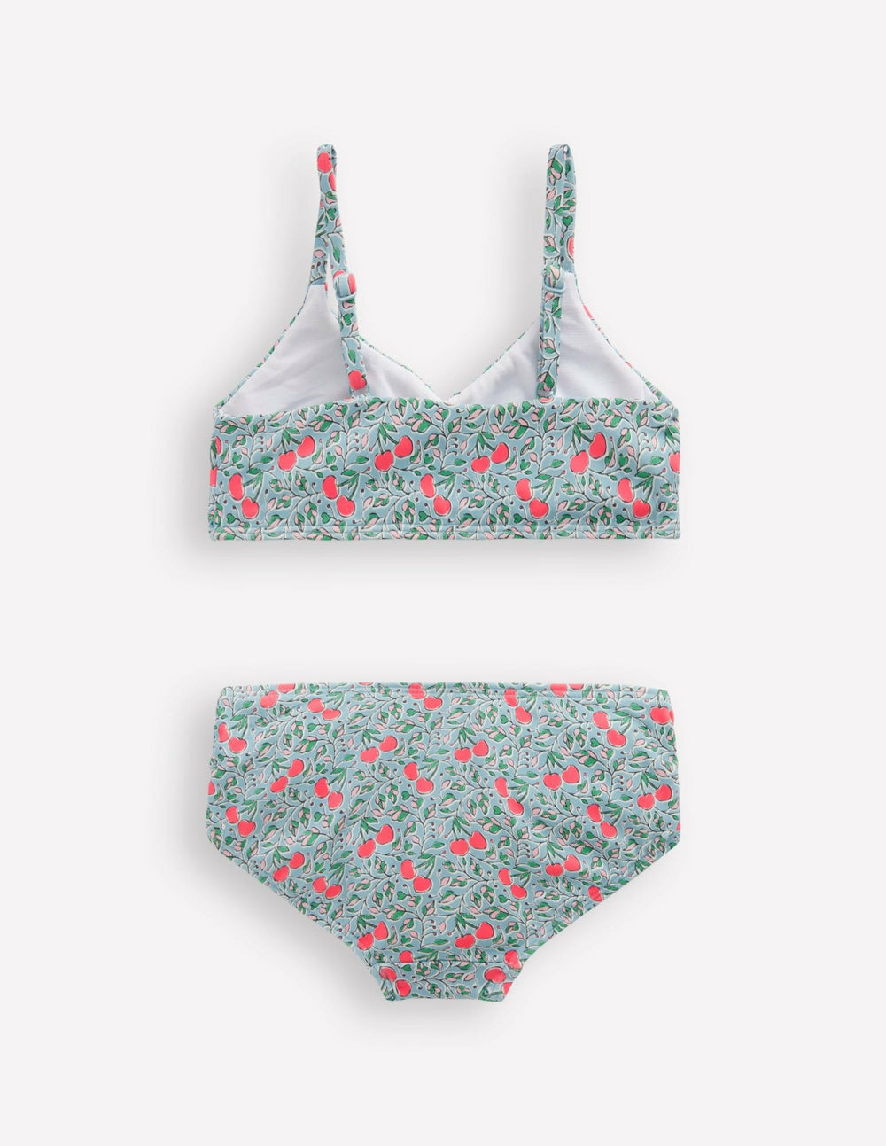 Ruched Bikini-Misty Blue Cherry Vine / Boden
