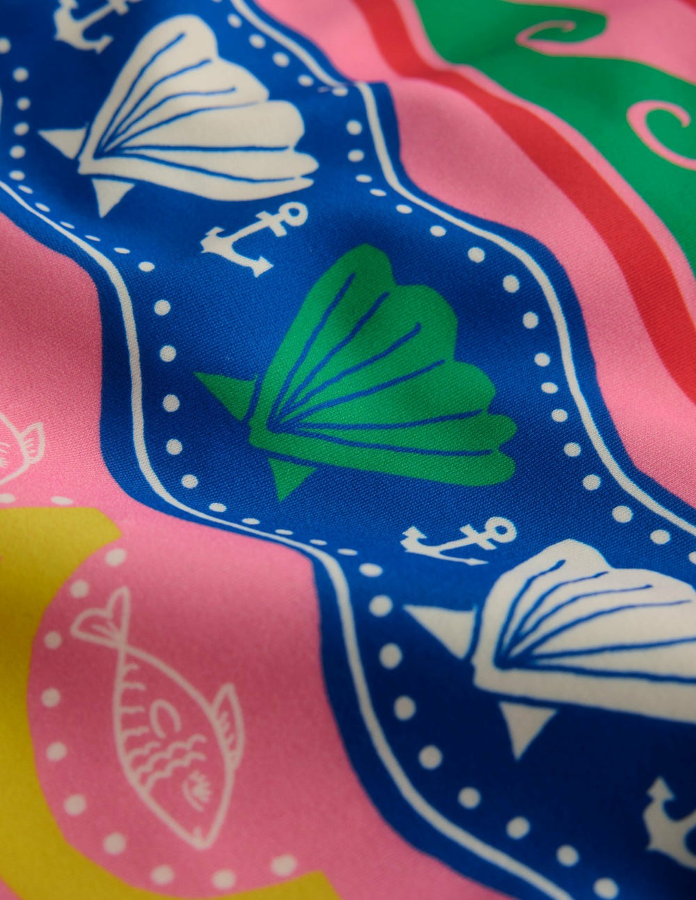Hallie Frill Strap Swimsuit-Multi Sea Shell Stripe / Boden Sale