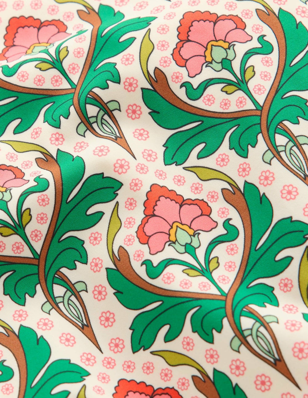 Hallie Frill Strap Swimsuit-Multi Woodblock Floral / Boden Online