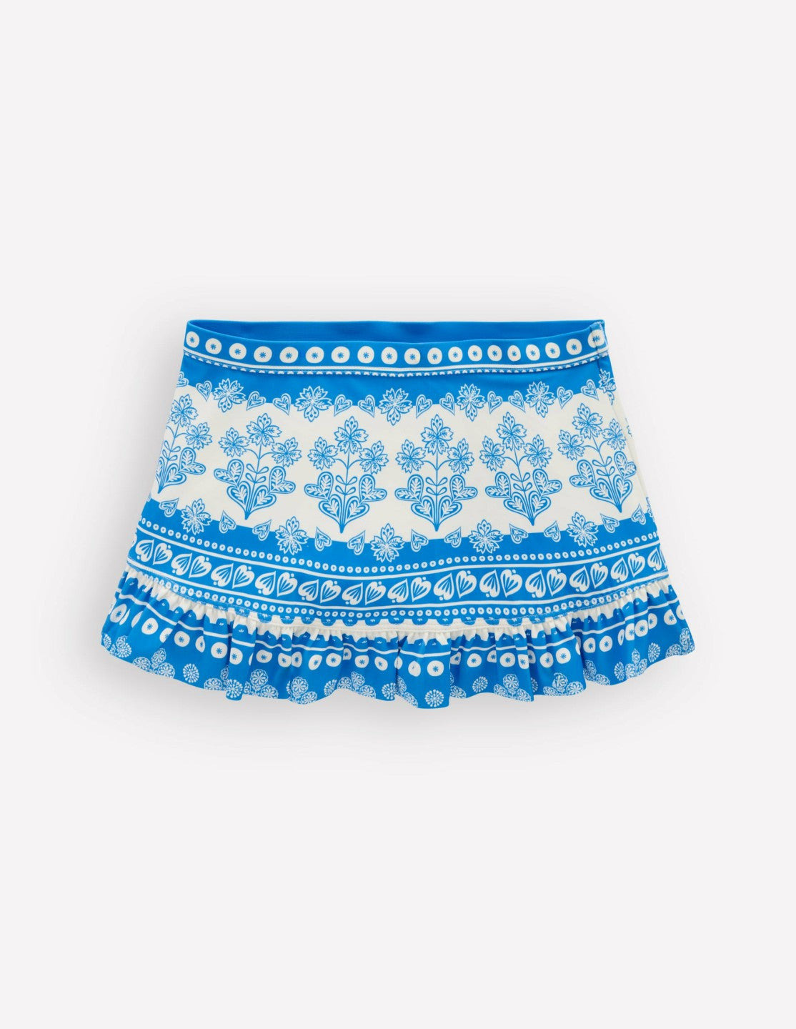 Swim Skirt-Azure Blue Woodblock / Boden Outlet