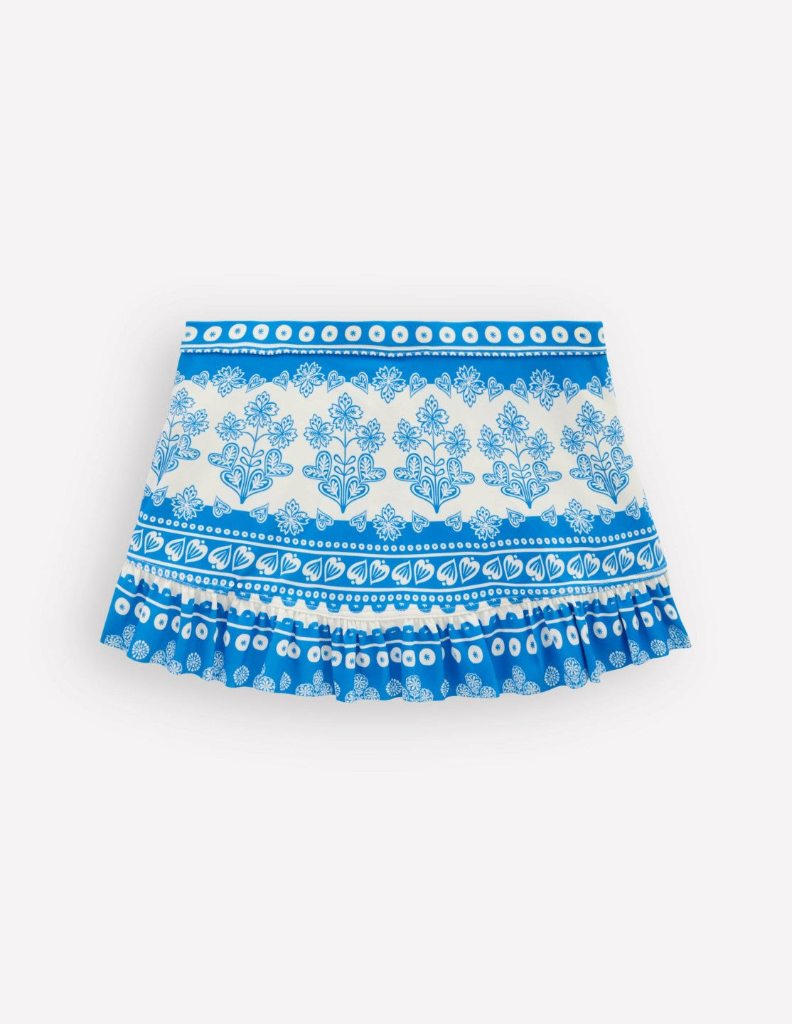 Swim Skirt-Azure Blue Woodblock / Boden Outlet