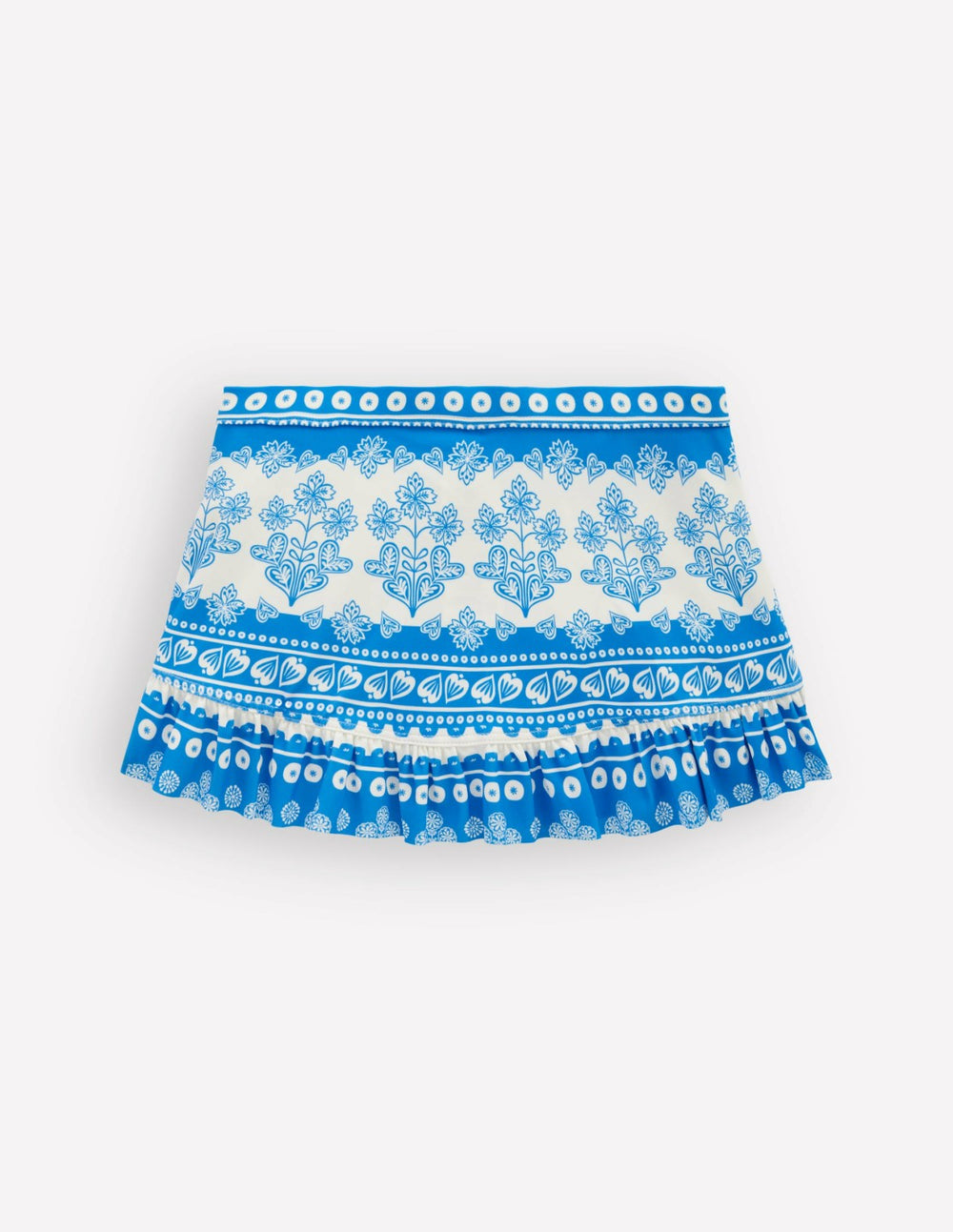 Swim Skirt-Azure Blue Woodblock / Boden Outlet
