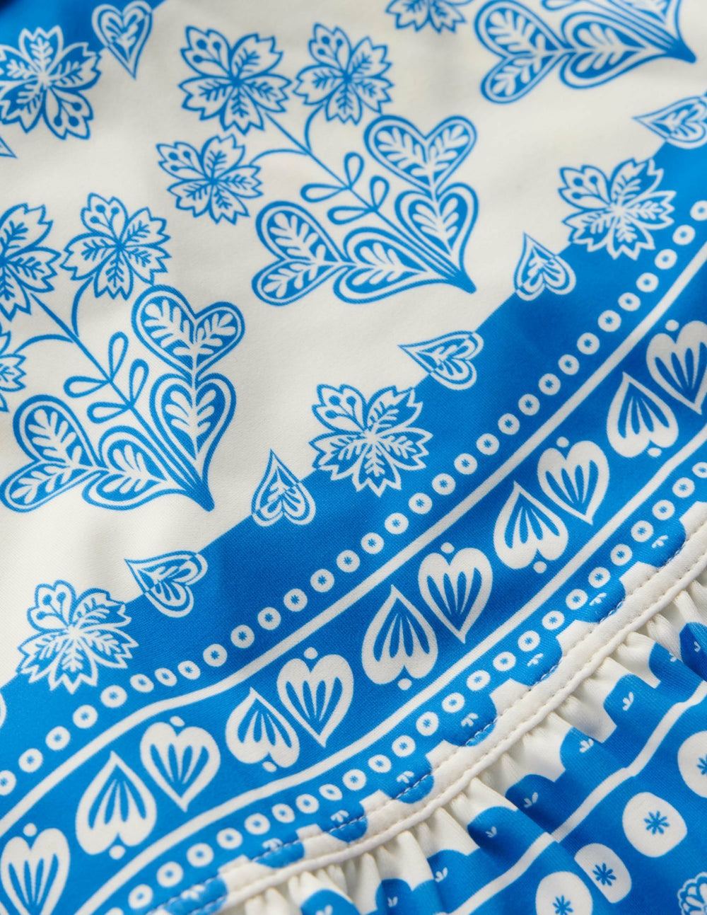 Swim Skirt-Azure Blue Woodblock / Boden Outlet