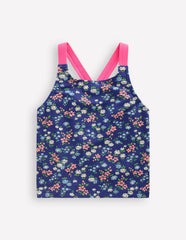 Cross-Back Tankini Top-Sapphire Blue Meadow Floral / Boden Discount