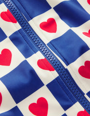 Long-sleeved Swimsuit-Bluejay Heart Stamp / Boden On sale