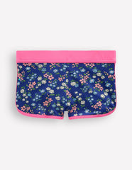 Patterned Swim Shorts-Sapphire Blue Meadow Floral / Boden