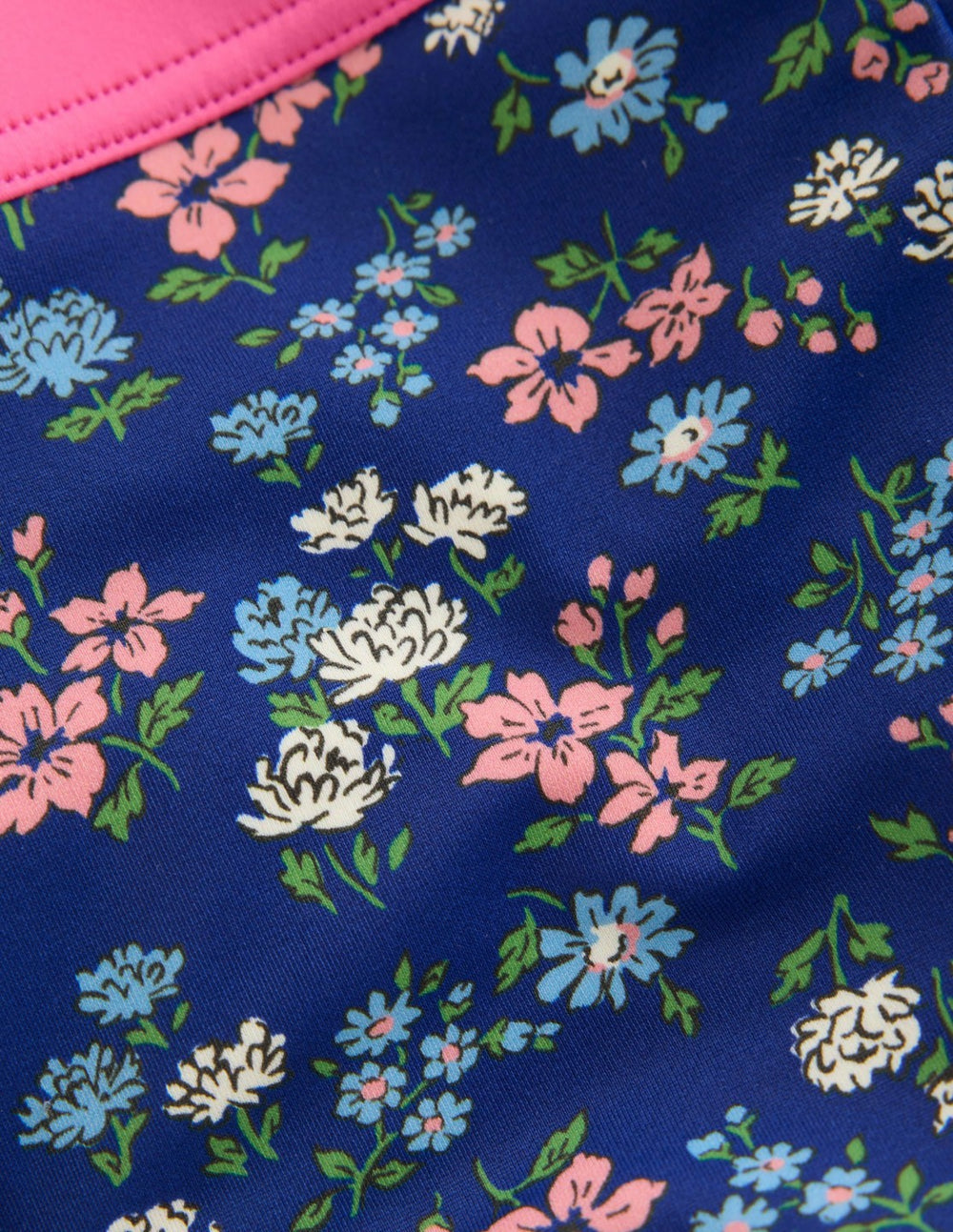 Patterned Swim Shorts-Sapphire Blue Meadow Floral / Boden