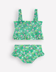 Peplum Smocked Bikini-Aquamarine Butterfly Floral / Boden Online