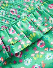 Peplum Smocked Bikini-Aquamarine Butterfly Floral / Boden Online