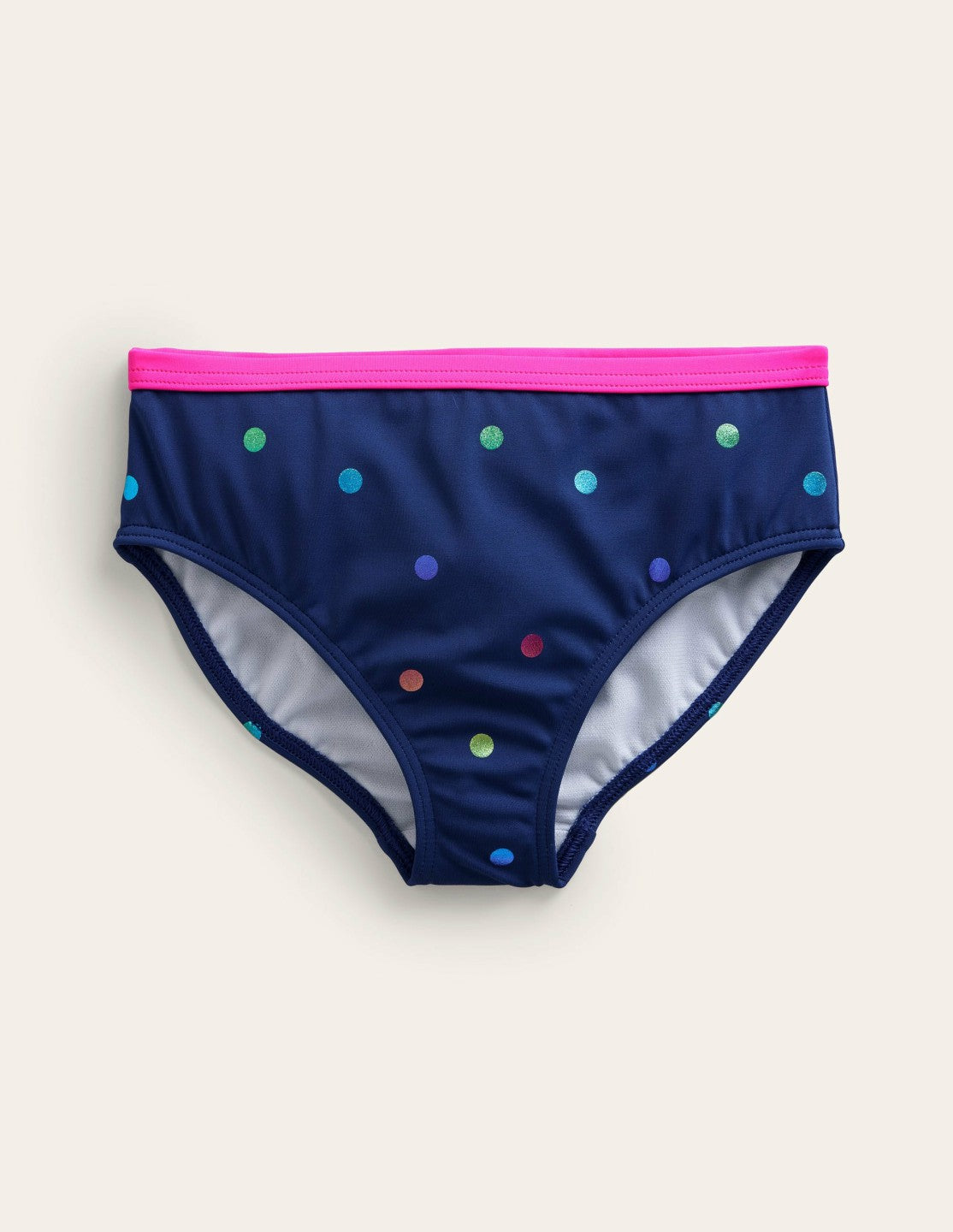 Patterned Bikini Bottoms-Rainbow Foil Confetti Spot / Boden us