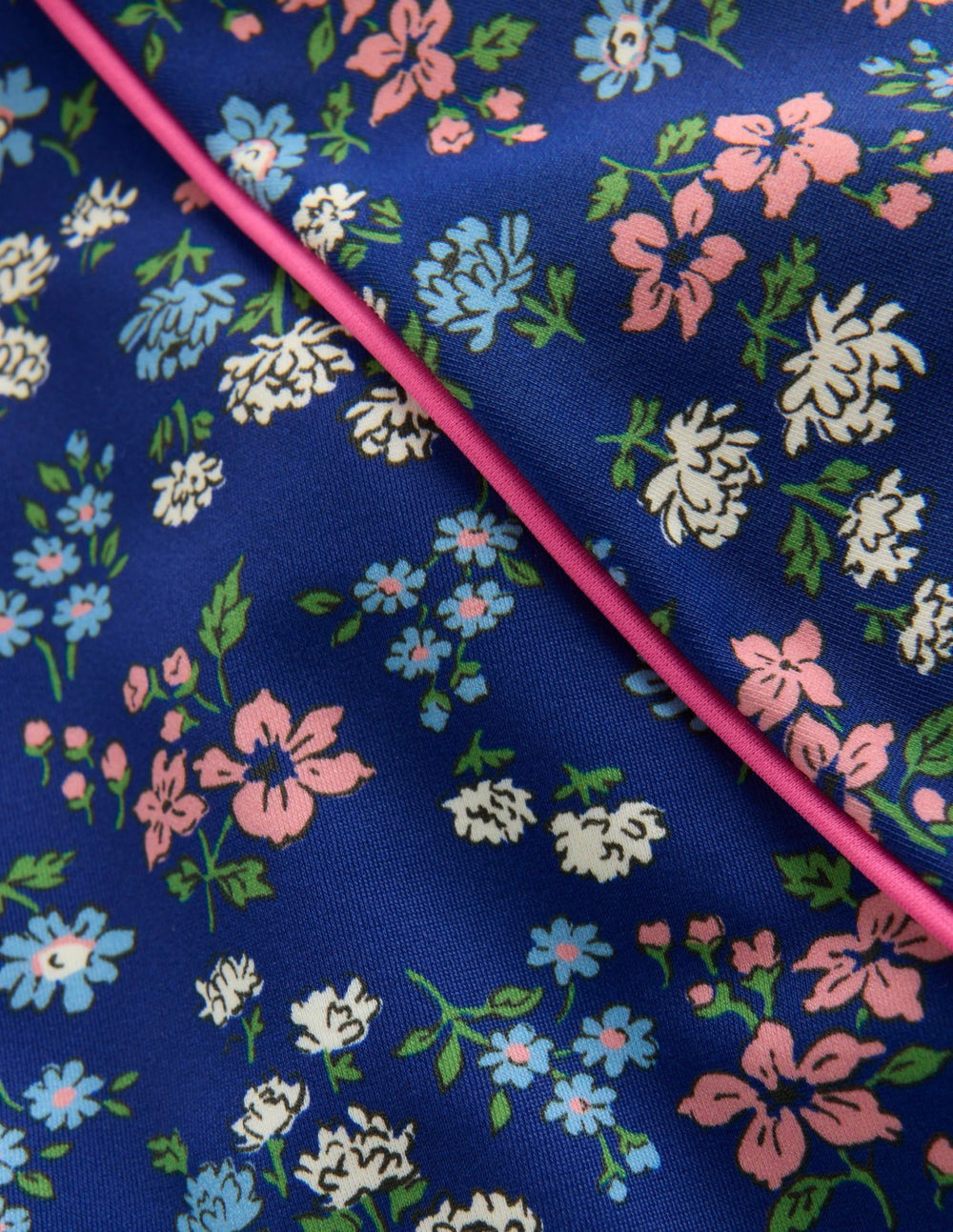 Sunsafe Patterned Rash Vest-Sapphire Blue Meadow Floral / Boden Sale