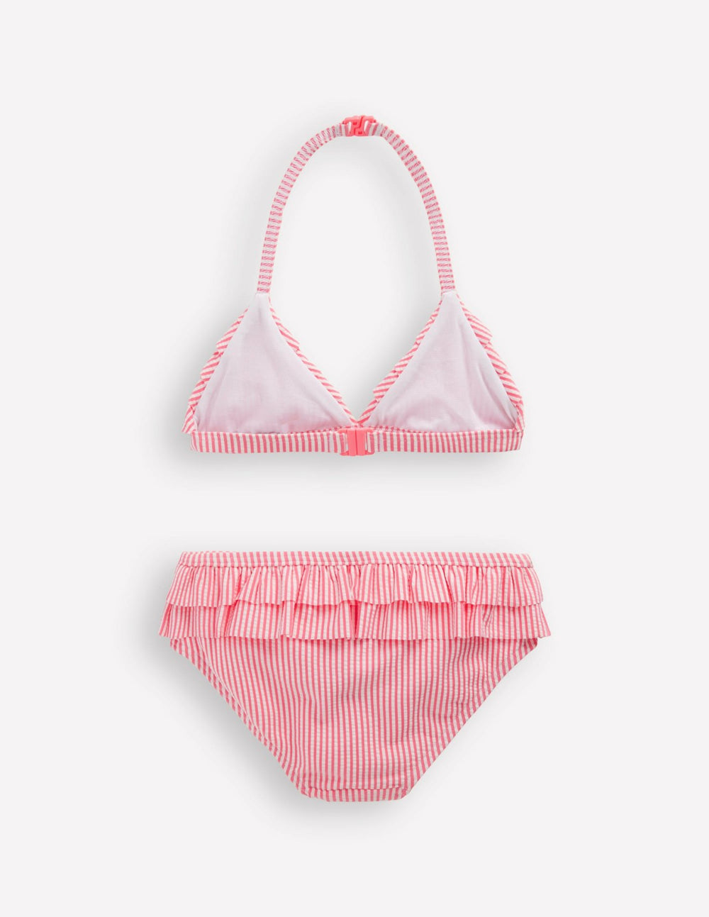 Frill Bikini-Salmon Pink Stripe / Boden Outlet