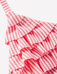Frill Bikini-Salmon Pink Stripe / Boden Outlet
