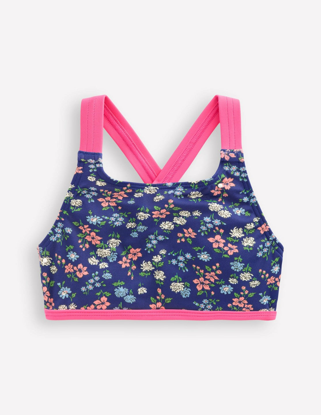 Cross-back Bikini Top-Sapphire Blue Meadow Floral / Boden Discount