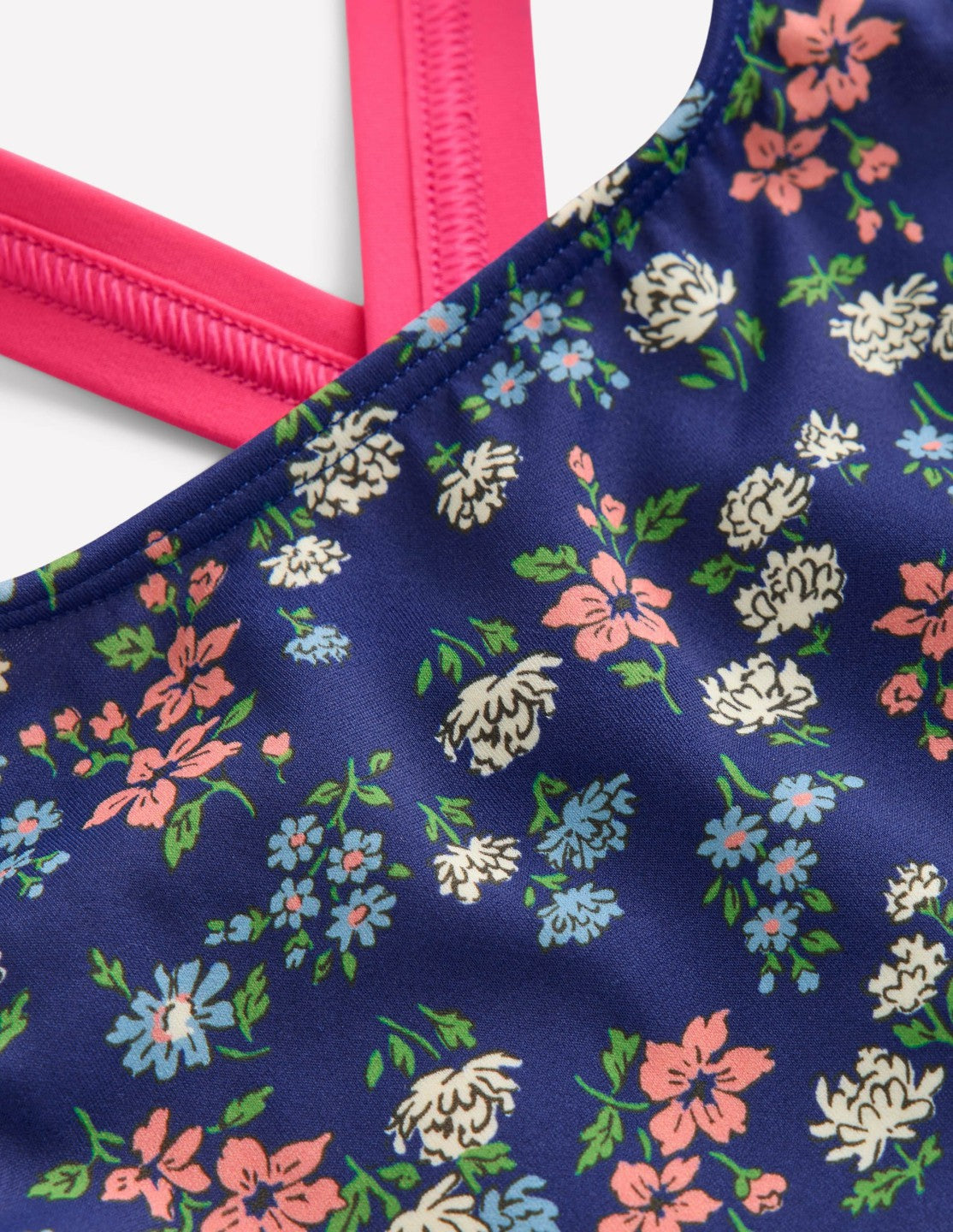 Cross-back Bikini Top-Sapphire Blue Meadow Floral / Boden Discount