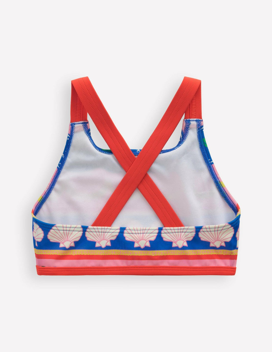 Cross-back Bikini Top-Multi Sea Shell Stripe / Boden us