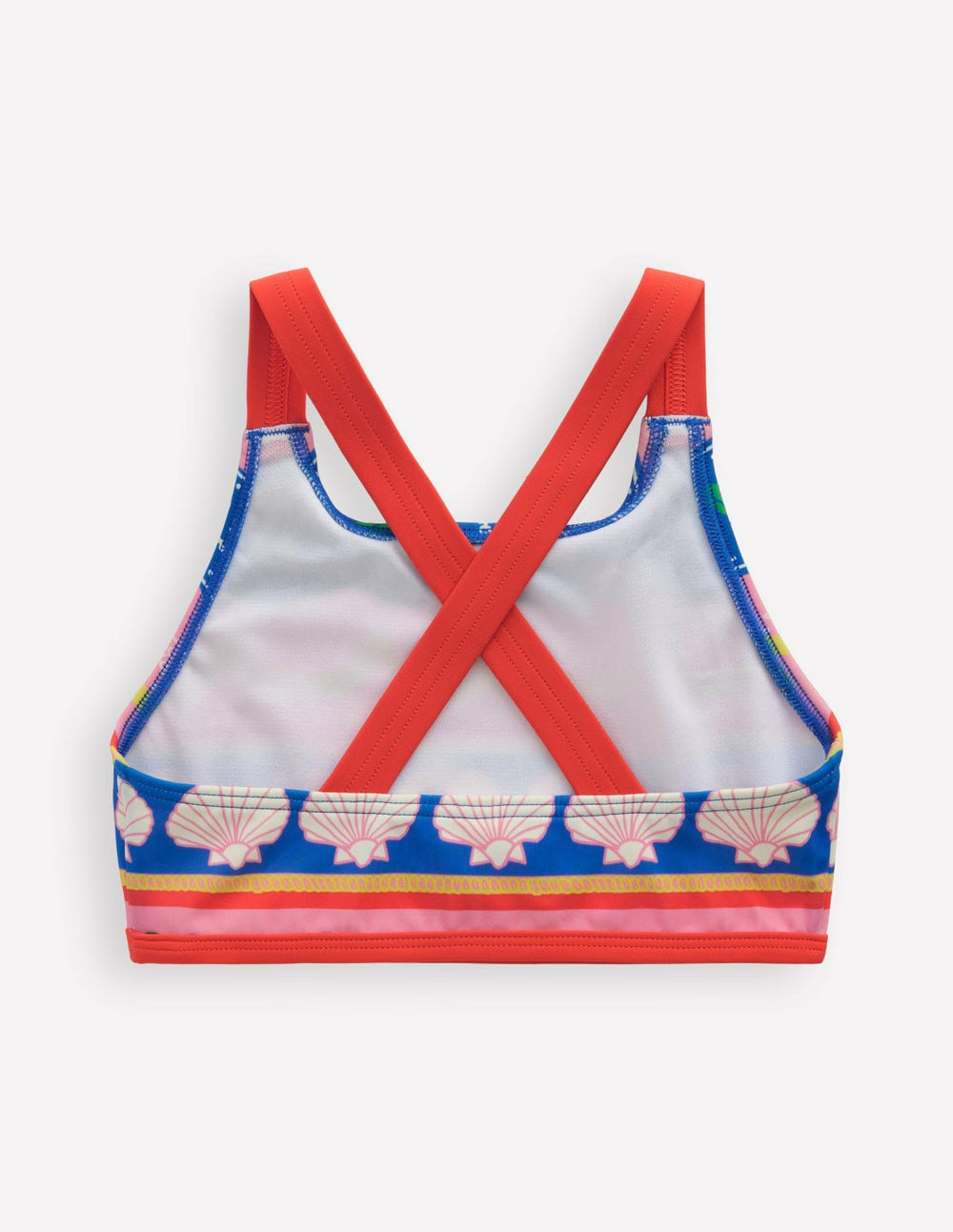 Cross-back Bikini Top-Multi Sea Shell Stripe / Boden us