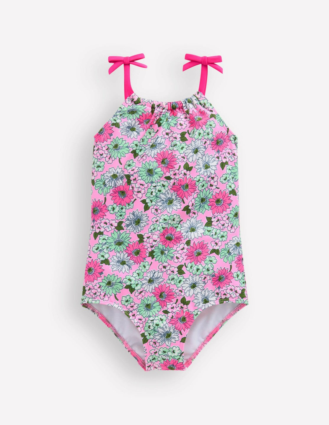 Tie Shoulder Swimsuit-Lilac Chiffon Cornflower / Boden Online