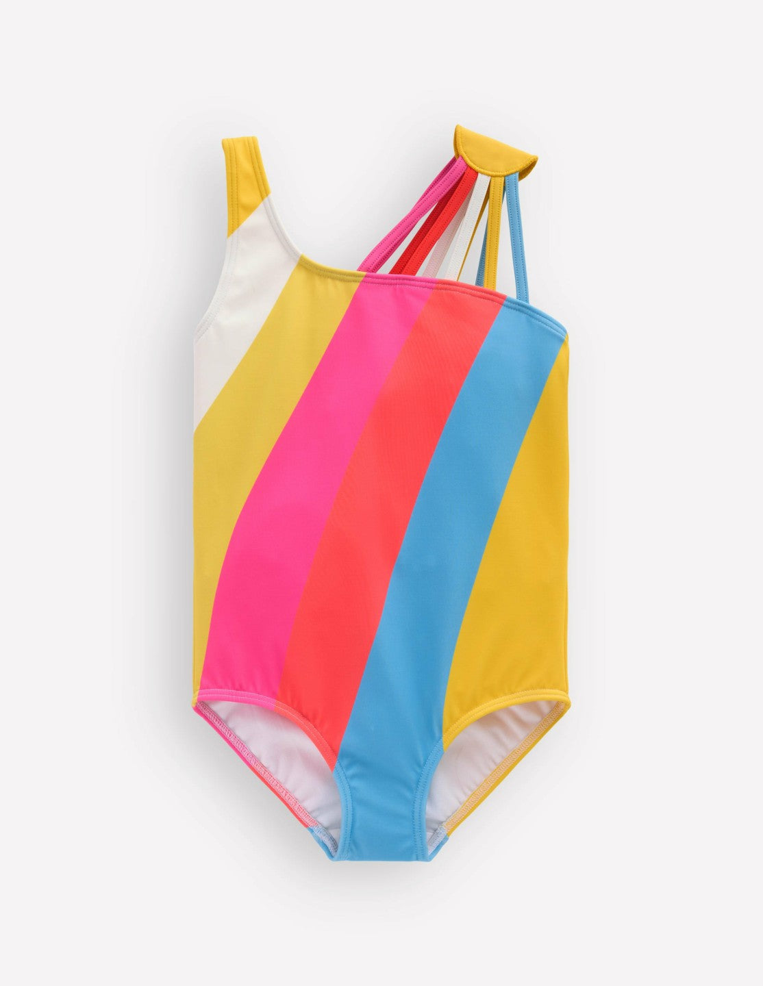 One Shoulder Ray Swimsuit-Rainbow / Boden On sale