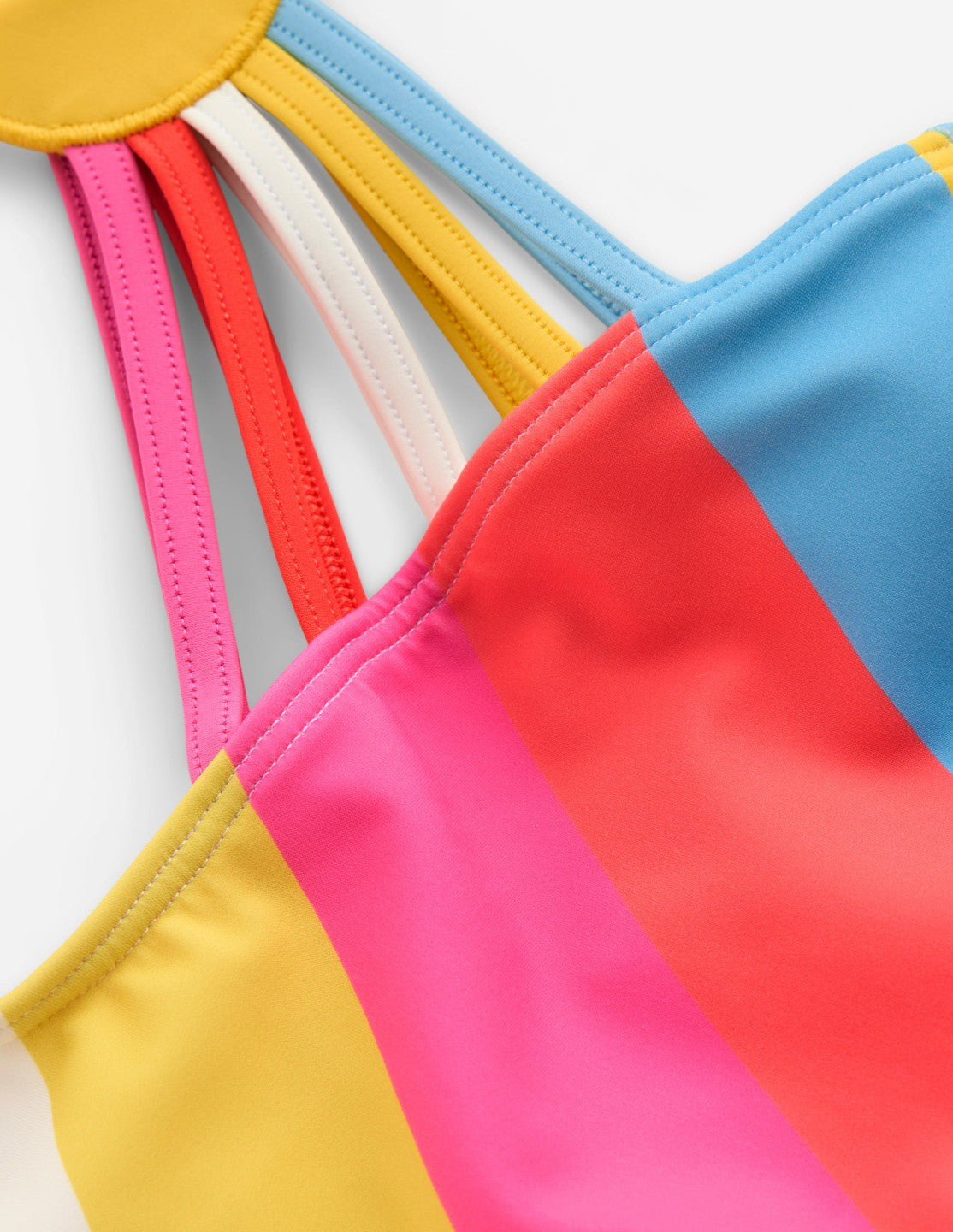 One Shoulder Ray Swimsuit-Rainbow / Boden On sale
