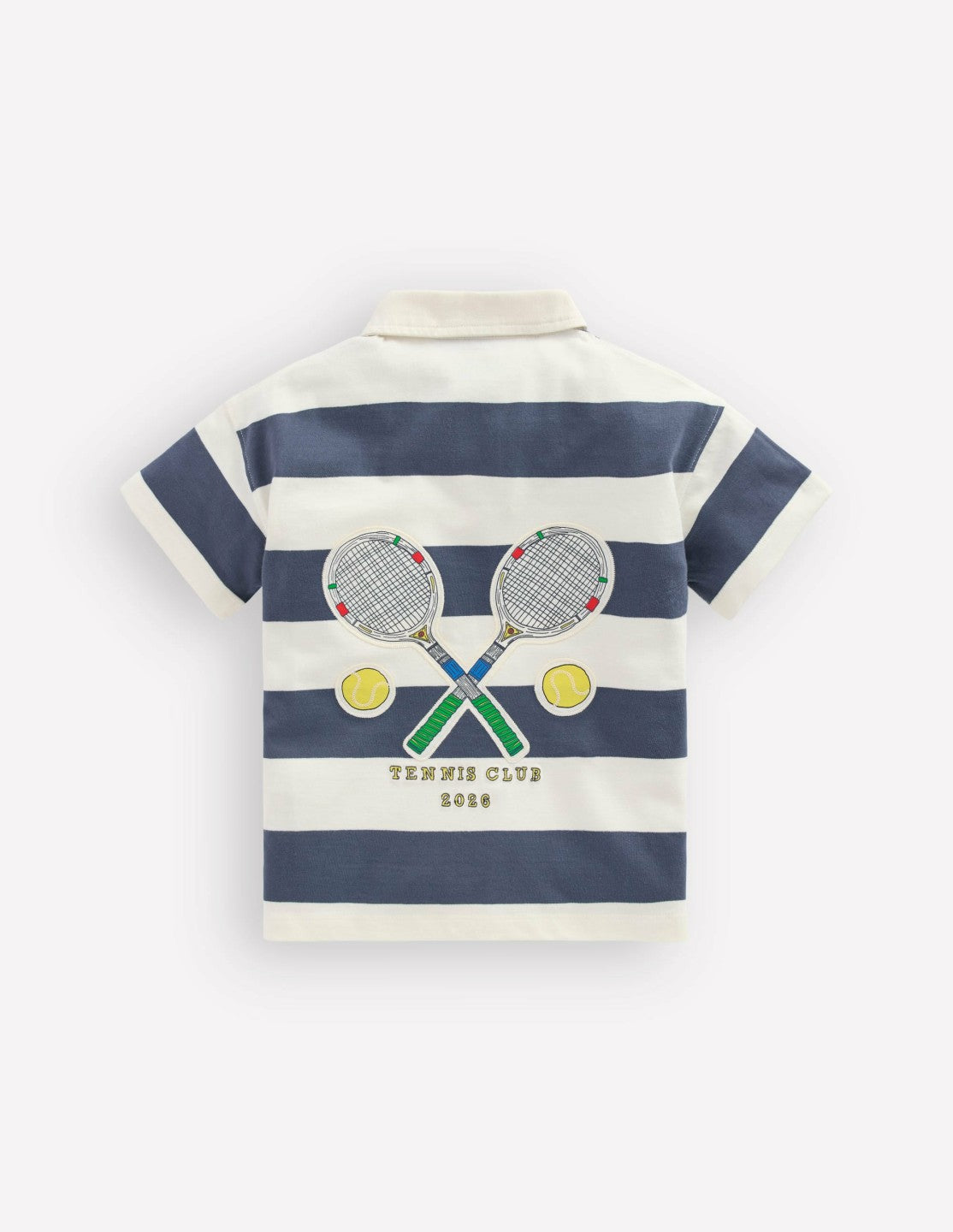 Relaxed Appliqué Polo Shirt-Robot Blue Tennis / Boden Outlet