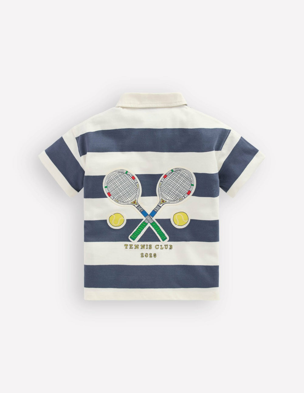 Relaxed Appliqué Polo Shirt-Robot Blue Tennis / Boden Outlet