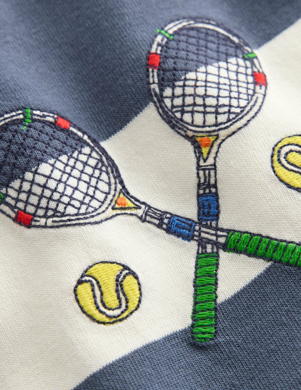 Relaxed Appliqué Polo Shirt-Robot Blue Tennis / Boden Outlet