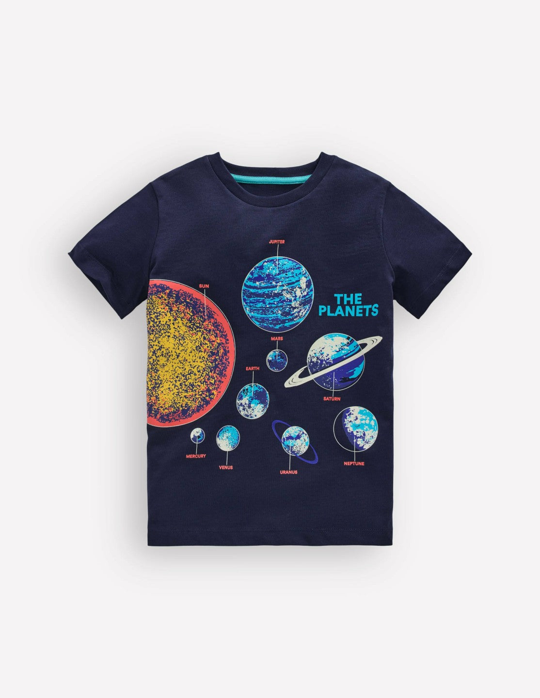 Glow-In-The-Dark T-shirt-Dark Blue Space / Boden On sale