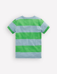 Everyday Short Sleeve T-Shirt-Parakeet Green/Vintage Blue / Boden Sale