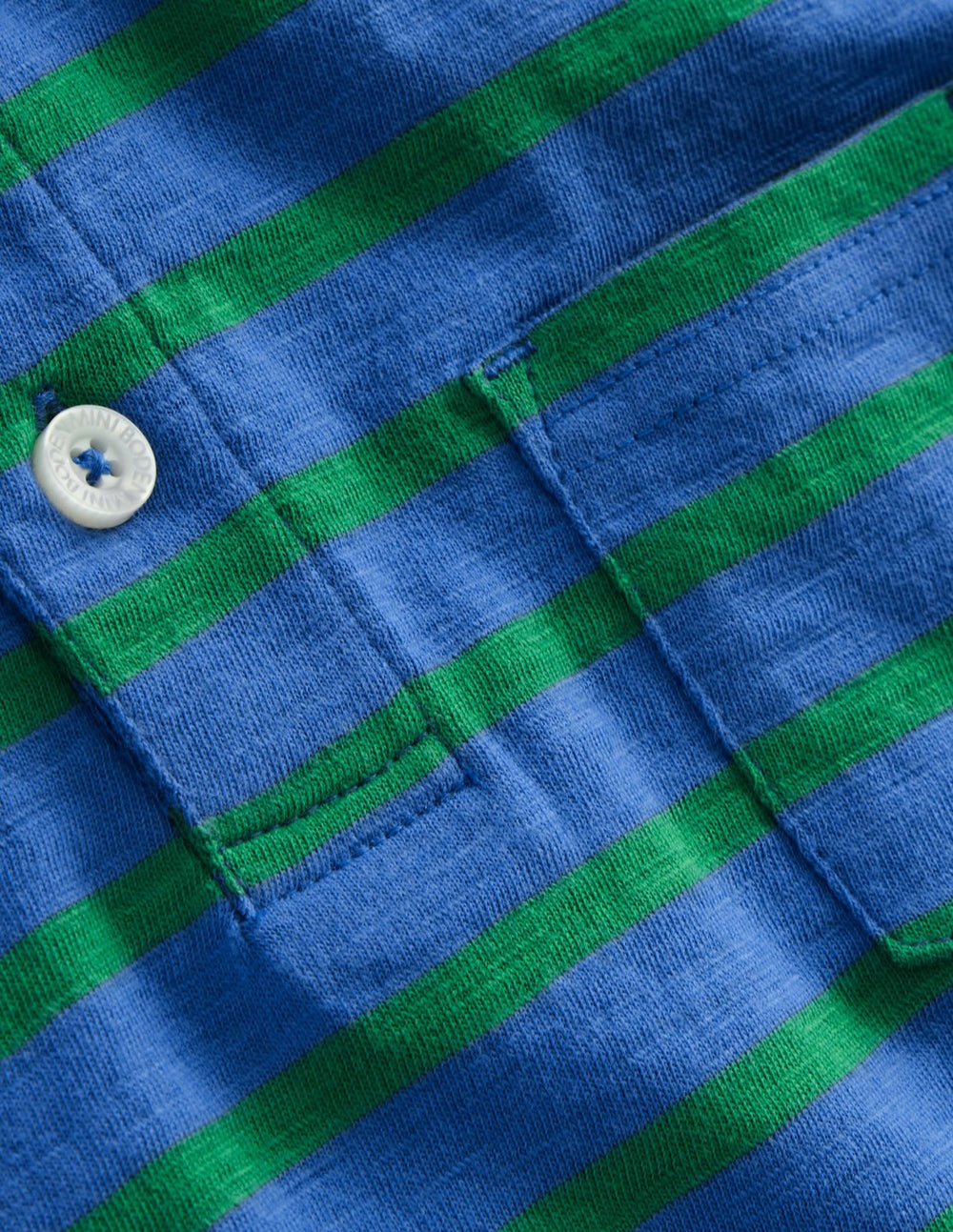 Slub Polo Shirt-Regatta Blue/Shamrock Green / Boden Sale