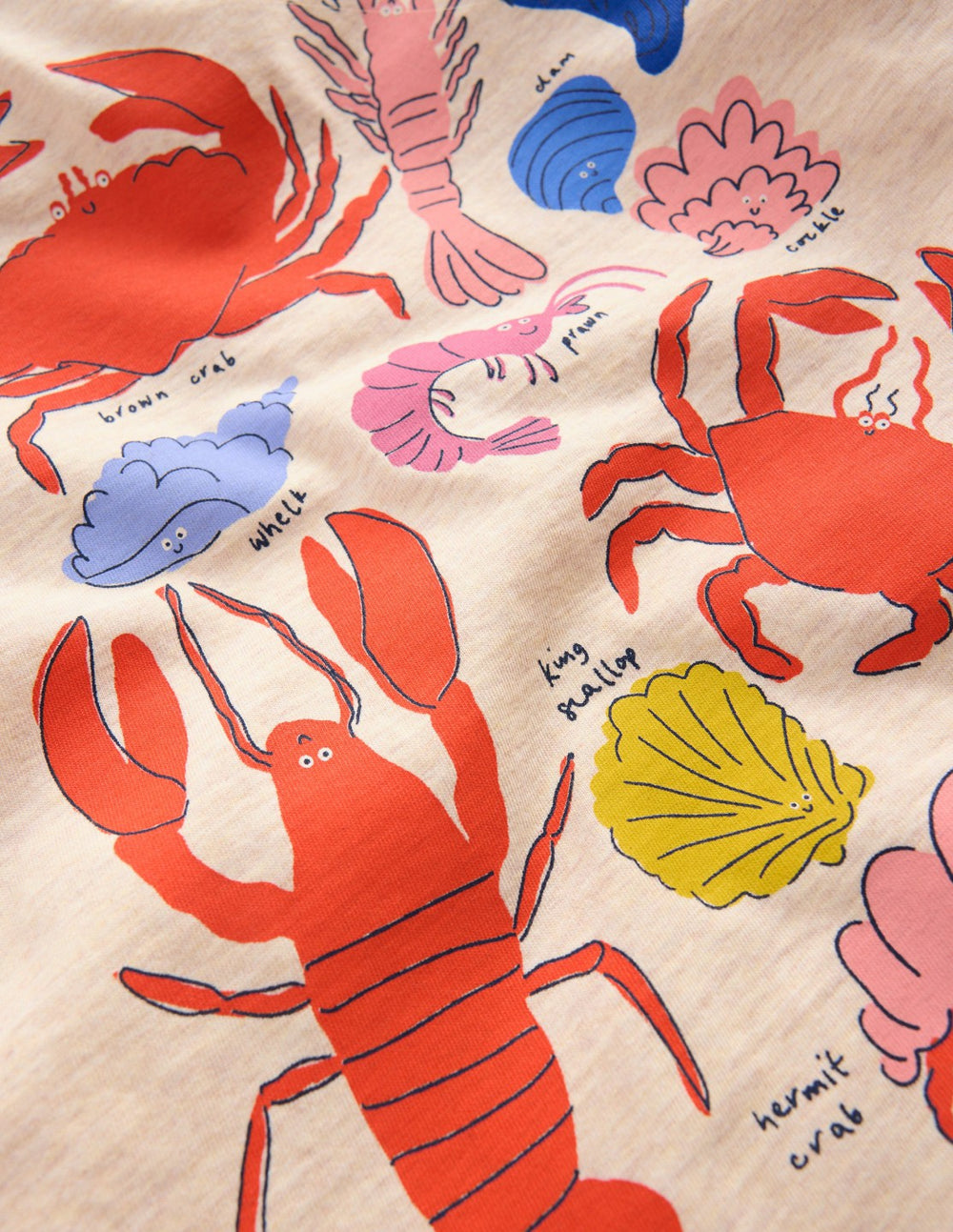 Front & Back Graphic T-shirt-Oatmeal Crustaceans / Boden Online