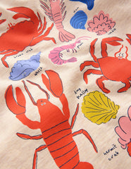 Front & Back Graphic T-shirt-Oatmeal Crustaceans / Boden Online