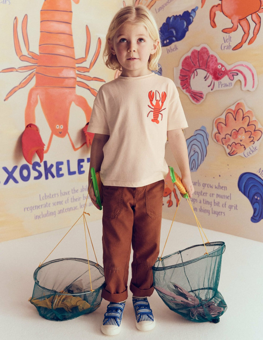 Front & Back Graphic T-shirt-Oatmeal Crustaceans / Boden Online