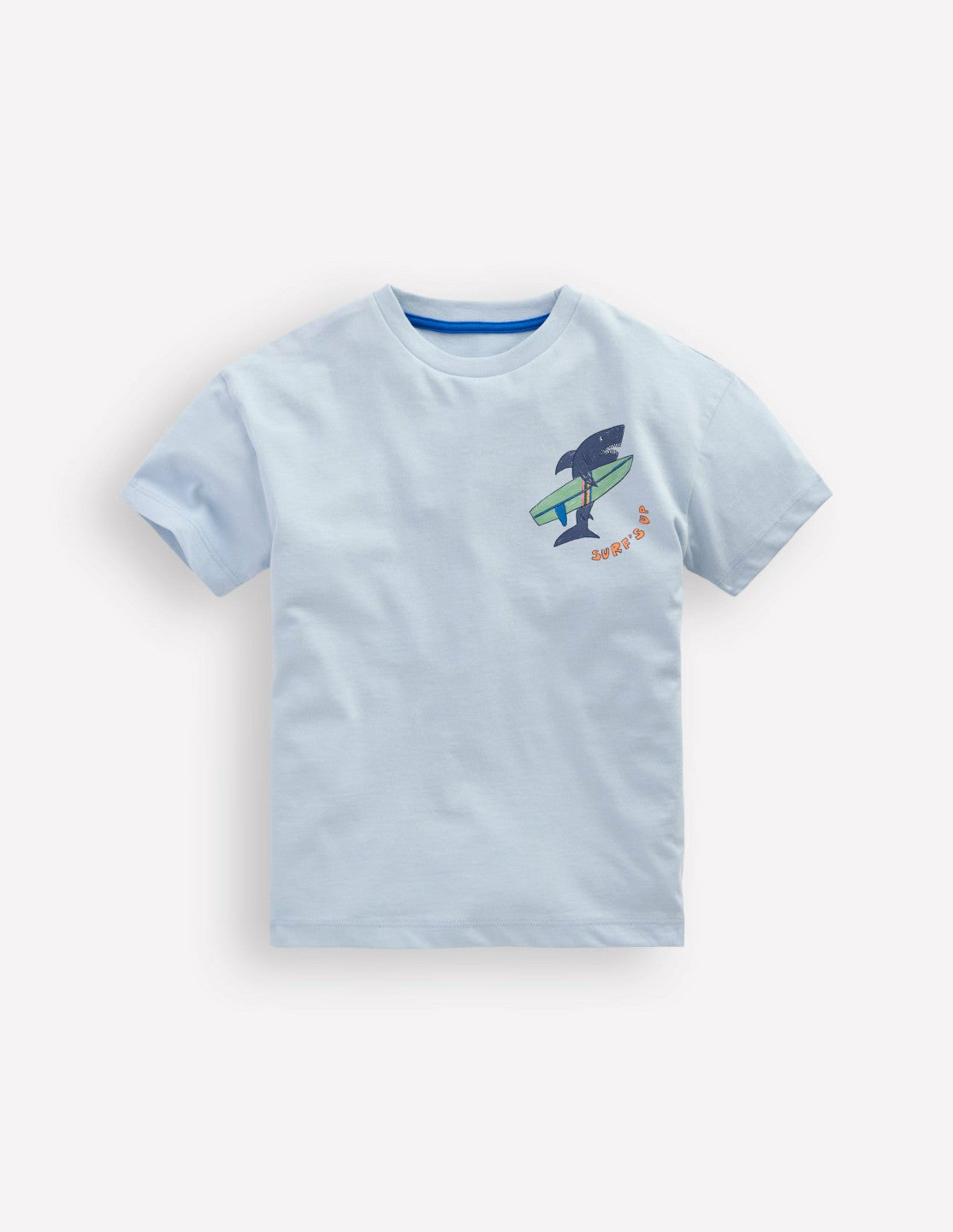 Front & Back Graphic T-shirt-Niagra Mist Surfing Shark / Boden