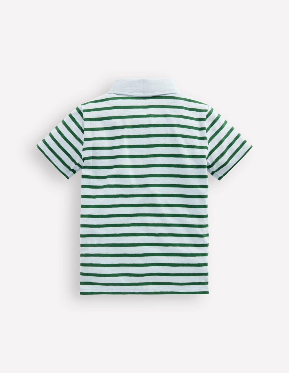 Slub Polo Shirt-Misty Blue/ Pine Green / Boden Discount