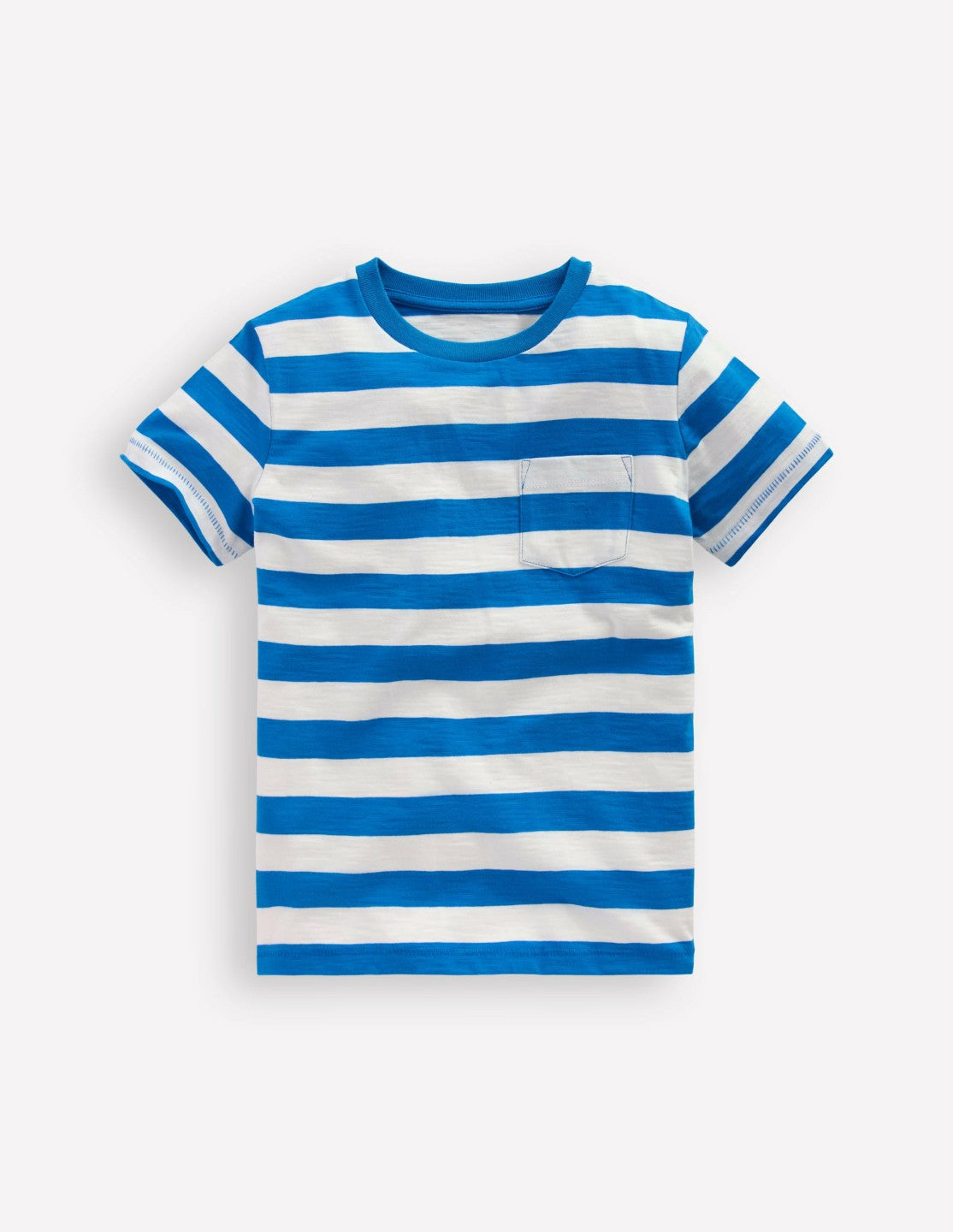 Everyday Short Sleeve T-Shirt-Kingfisher Blue/ Soft Ivory / Boden us